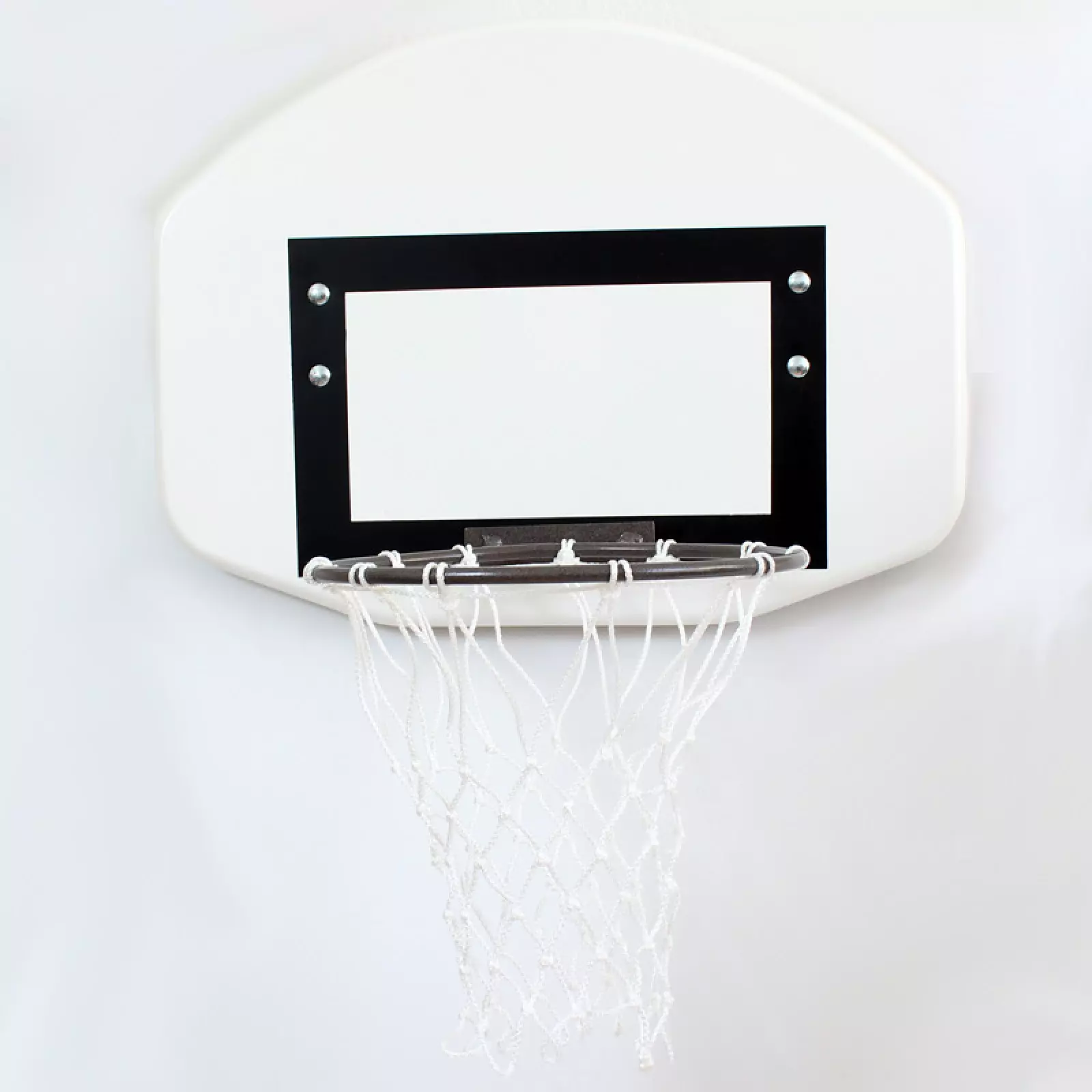 Košarkarska deska za vrtec, 60 x 45 cm z obročem, komplet z mrežo, za rebrasto steno S-SPORT